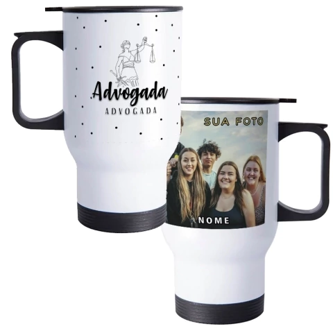 Copo Térmico Personalizado Profissão Minimalista Advogada