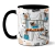 Caneca Bege Detalhes Personalizada Com 5 Fotos - loja online