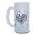 Caneca Chopp Casais Amor Abraço Beijo Vidro Jateado 475ml