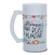 Caneca Chopp Positividade Florecer Plan Vidro Jateado 475ml