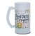 Caneca Chopp Positividade Forte Corajos Vidro Jateado 475ml