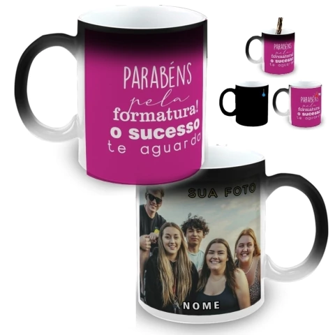 Caneca Mágica Personalizada Formatura Pink