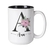 Caneca Sua Inicial Flor Rosa
