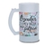 Caneca Chopp Positividade Meu Pastor Vidro Jateado 475ml