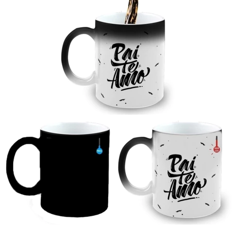 Caneca Mágica Porcelana Presente Pai Te Amo