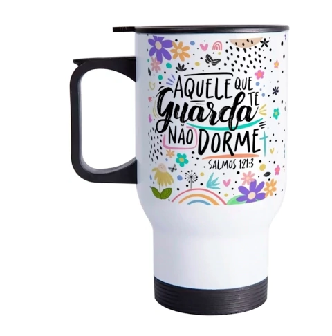 Copo Térmico Positividade Te Guarda 475ml Inox