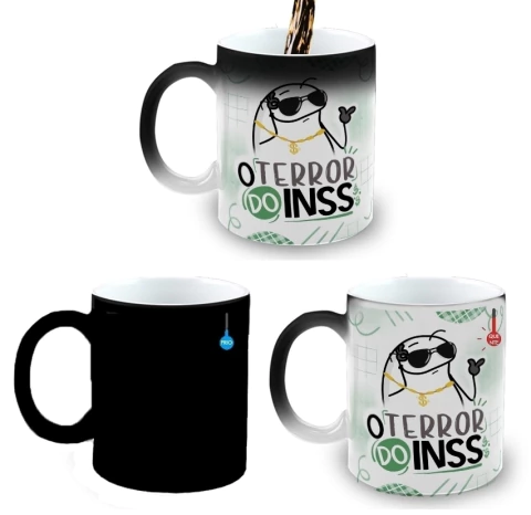 Caneca Mágica Porcelana Presente Pai Terror do INSS Flork