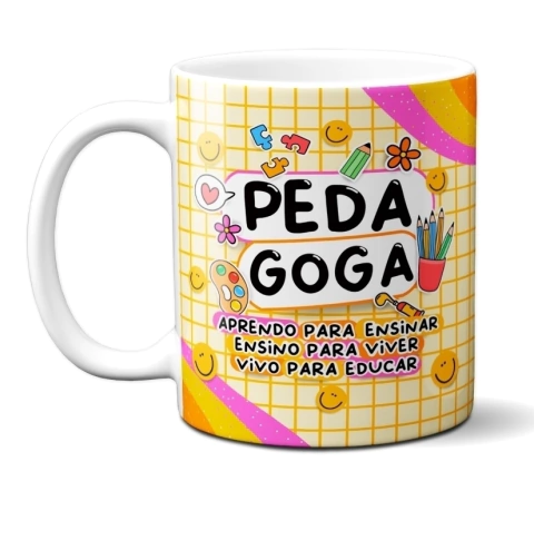 Caneca Profissão Colorida Pedagoga