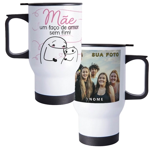 Copo Térmico Personalizado Mãe Flork Laço de Amor