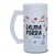 Caneca Chopp Divertida Calma Porra Vidro Jateado 475ml