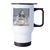 Caneca Inicial Preto Flores Coloridas Com Foto - Caneca Personalizada - AShow Presente 