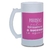 Caneca Chopp Formatura Pink Vidro Jateado 475ml