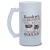 Caneca Chopp Pai Nascido Pra Jogar Flor Vidro Jateado 475ml