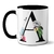 Caneca Sua Inicial Flor Colorida - loja online