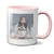 Caneca Inicial Preto Flores Coloridas Com Foto - Caneca Personalizada - AShow Presente 