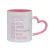Caneca Alça Coração Rosa Personalizada 325 Ml       