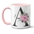 Caneca Sua Inicial Flor Rosa - comprar online