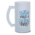 Caneca Chopp Positividade Glória de Deu Vidro Jateado 475ml