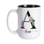 Caneca Inicial Preto Flores Coloridas Com Foto - loja online