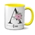 Caneca Sua Inicial Flor Rosa