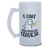 Caneca Chopp Pai Podia Ser Cerveja Flor Vidro Jateado 475ml