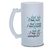 Caneca Chopp Positividade Deus Ouve Vidro Jateado 475ml