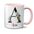 Caneca Sua Inicial Flor Colorida - Caneca Personalizada - AShow Presente 