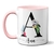 Caneca Inicial Preto Flores Coloridas Com Foto - comprar online