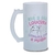 Caneca Chopp Amizade Loucura Combina Vidro Jateado 475ml