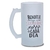 Caneca Chopp Positividade Bendita Corre Vidro Jateado 475ml