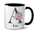 Caneca Sua Inicial Flor Rosa