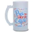 Caneca Chopp Pai Nascido Pra Jogar Flor Vidro Jateado 475ml
