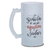 Caneca Chopp Positividade Gratidão Vidro Jateado 475ml