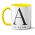 Caneca Sua Inicial Letra Preta - loja online