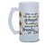 Caneca Chopp Positividade Girassol Vidro Jateado 475ml