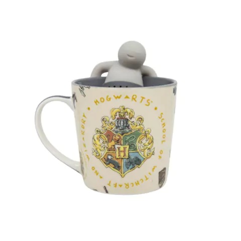 Caneca C/ Infusor Hogwarts Ícones 350 Ml