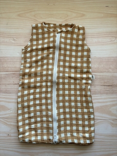 BOLSA DE DORMIR BEBÉ - VICHY CARAMELO