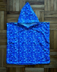 PONCHO DE TOALLA NIÑO PECES
