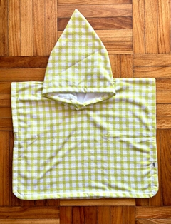PONCHO TOALLA BEBE VICHY LIMA