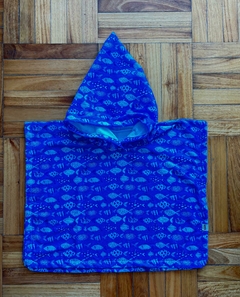 PONCHO TOALLA BEBE PECES