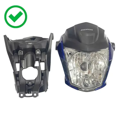 Frente Farol Fan 160 2022 Carenagem +Suporte Azul Met 200300