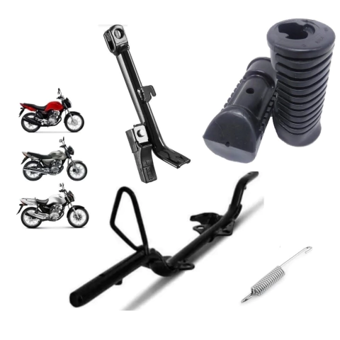 Estribo Tubolar CG 150 TITAN KS MIX 2010 borracha/cavalete