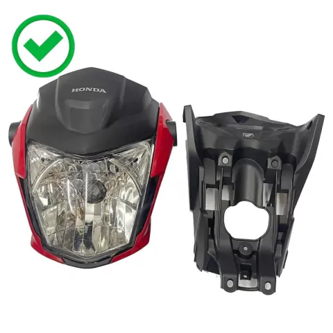 Frente Farol Fan 160 2022 Carenagem +Suporte Vermelha 200302