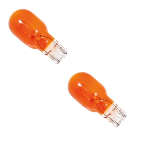 2 Lampada Pisca 12v 10w Esmagada Amarela Ambar GL905A