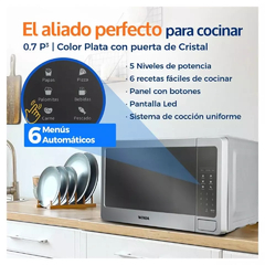 HORNO MICROONDAS WINIA 0.7 PIES CUBICOS SILVER ESPEJO - tienda en línea