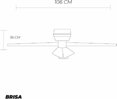 Ventilador de Techo Con 3 Luces y 5 Aspas Reversibles | 42 Pulgadas (107 cm), - comprar en línea