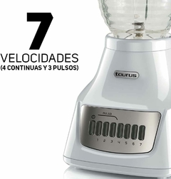 Imagen de LICUADORA TAURUS 7 VEL 500W VASO DE VIDRIO GRANDEUR W-7