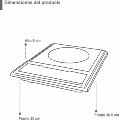 Parrilla de 1 quemador de inducción magnética, Mod. NUMBER ONE - CM | Ahorita lo Pides, Ahorita lo Recibe