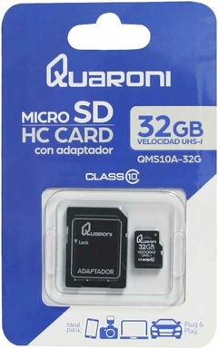 Tarjeta De Memoria Quaroni Microsd 32gb Clase10 C/adaptador - comprar en línea