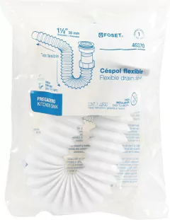 Céspol flexible tipo "P" para fregadero de 1 1/2", de polipropileno Foset - tienda en línea